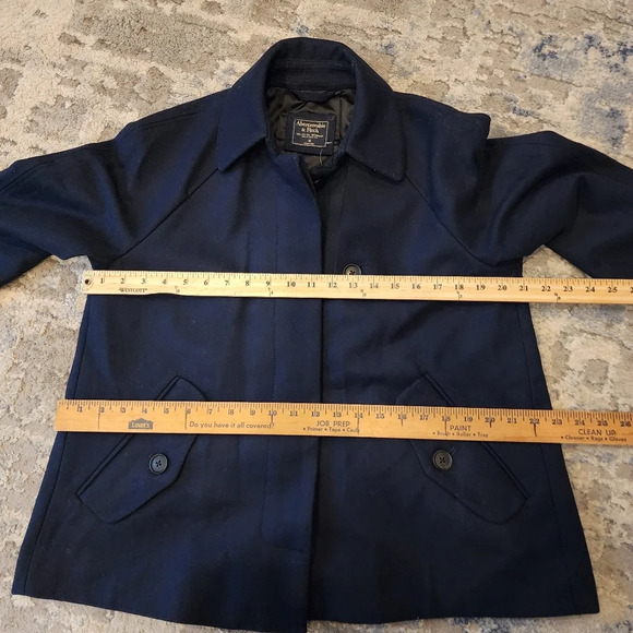 Abercrombie & Fitch Navy Wool Coat - Picture 14 of 16